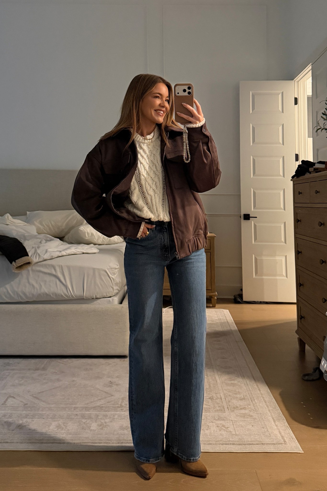 code: AFCHAMP // jacket: small // sweater: medium // jeans: 24 regular 