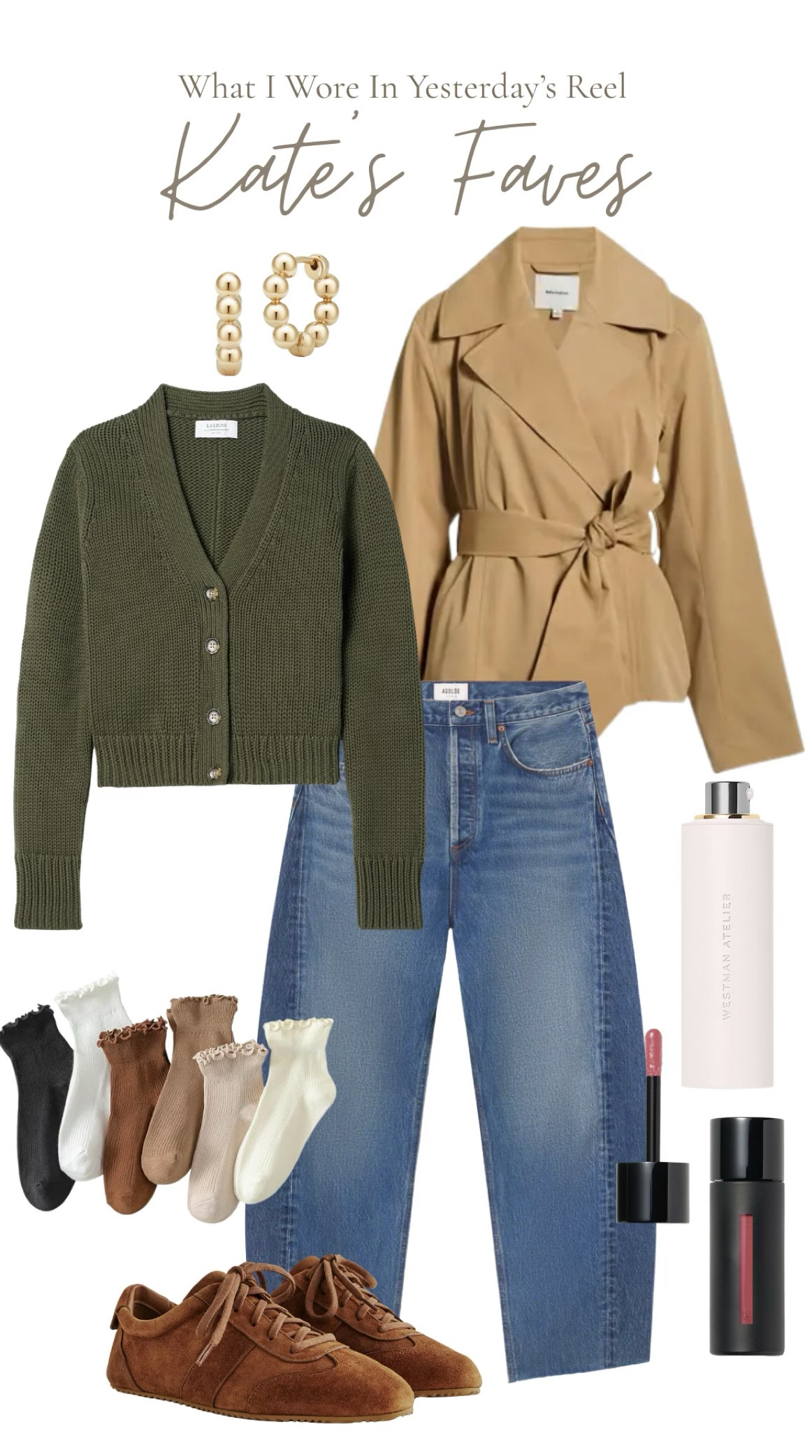 Yesterday we shared a reel of the kitchen at #KMIxBTownTurnaroundProject (if you haven’t seen it yet, go give it a peek!) & I wanted to share my outfit details with you. My go-to barrel jeans from Agolde, the softest sweater in my favorite color, brown fall tennies, and a few beauty products I’ve been loving on repeat lately. 🤎

#LTKShoeCrush #LTKWorkwear