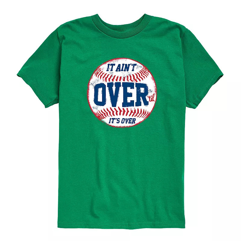 Boys 8-20 It Ain't Over Baseball Graphic Tee, Boy's, Size: Small, Green | Kohl's