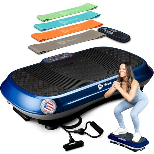 Lifepro Waver Vibration Plate Exercise Machine – High-Intensity Vibration for Muscle Activation, Full-Body Workout Vibrating Platform with Loop Bands, Fitness Equipment for Strength Toning & Fat Loss | Amazon (US)
