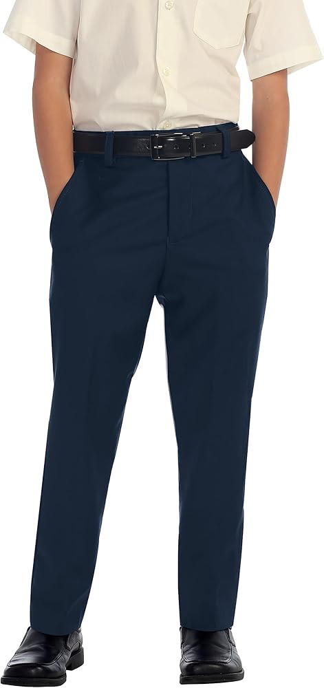 Gioberti Boys Flat Front Dress Pants | Amazon (US)