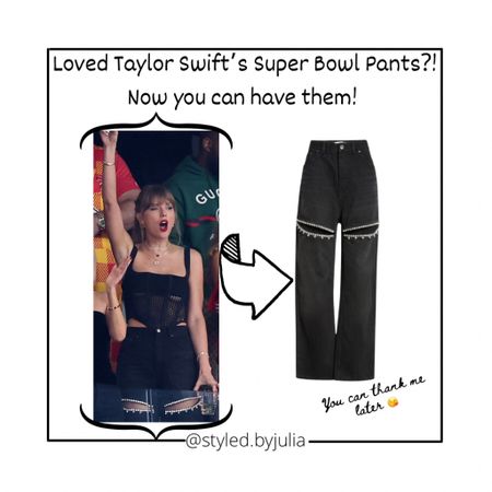 Taylor swift black jeans swiftie jeweled jeans distressed date night girls night outfits

Attention Swifties!! Did you love T Swifts pants at the Super Bowl?? Now you too can own these black denim beauties! 😘

#LTKstyletip #LTKbeauty #LTKparties