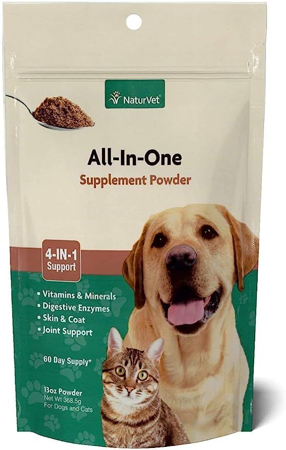 NaturVet All-in-One Dog Supplement - for Joint Support, Digestion, Skin, Coat Care – Dog Vitami... | Amazon (US)