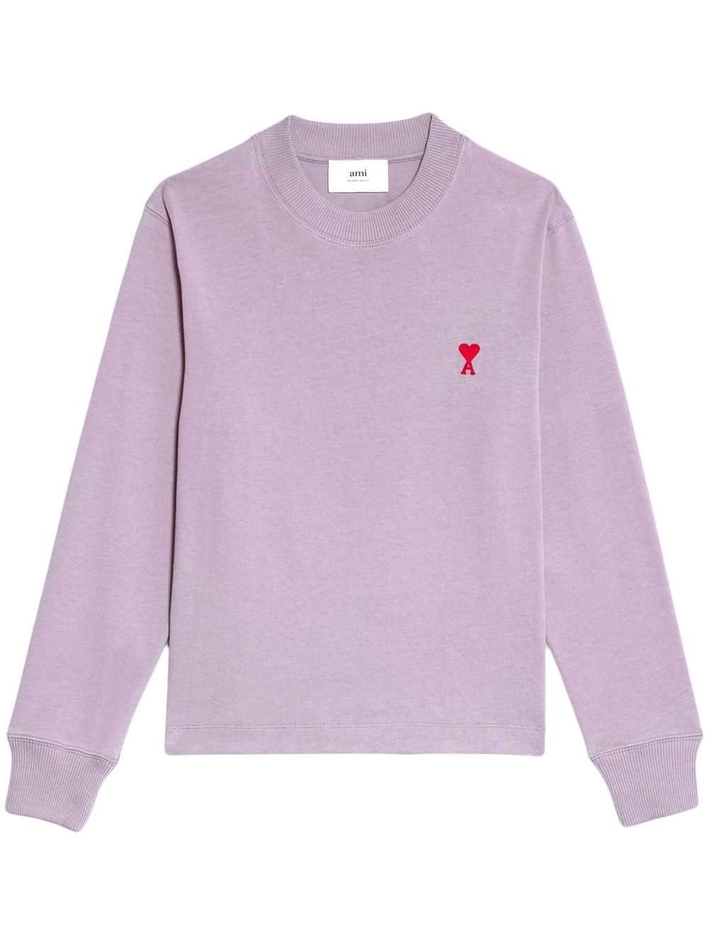 AMI Paris Embroidered Logo Sweatshirt - Farfetch | Farfetch Global