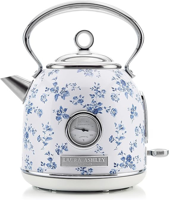 Laura Ashley Stainless Steel Electric Kettle 1.7 Liter - 1500W Rapid Boil Electric Kettles for Bo... | Amazon (US)