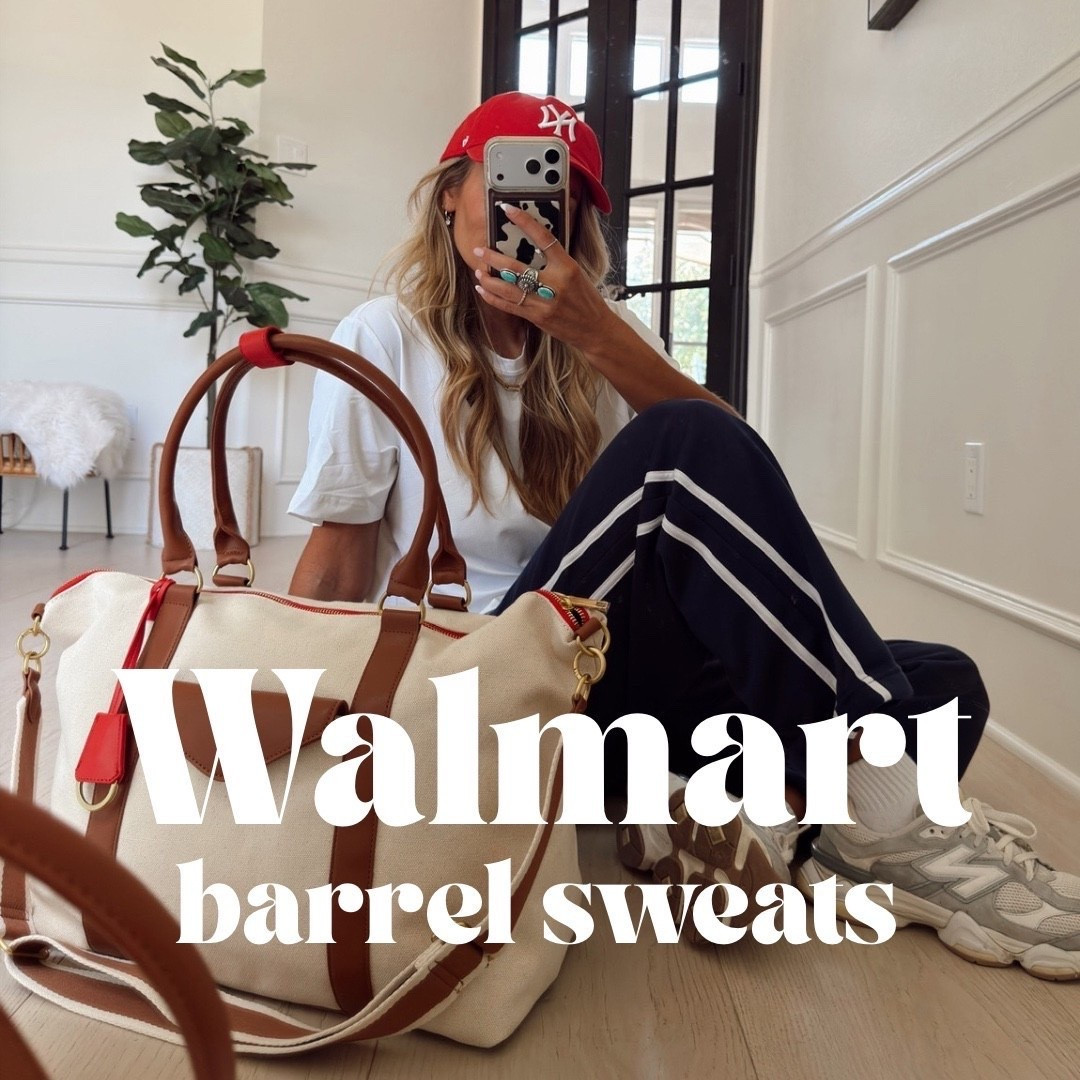 🤍Track pants are trending! These ones from Walmart have a slight barrel fit and are so freaking cute!