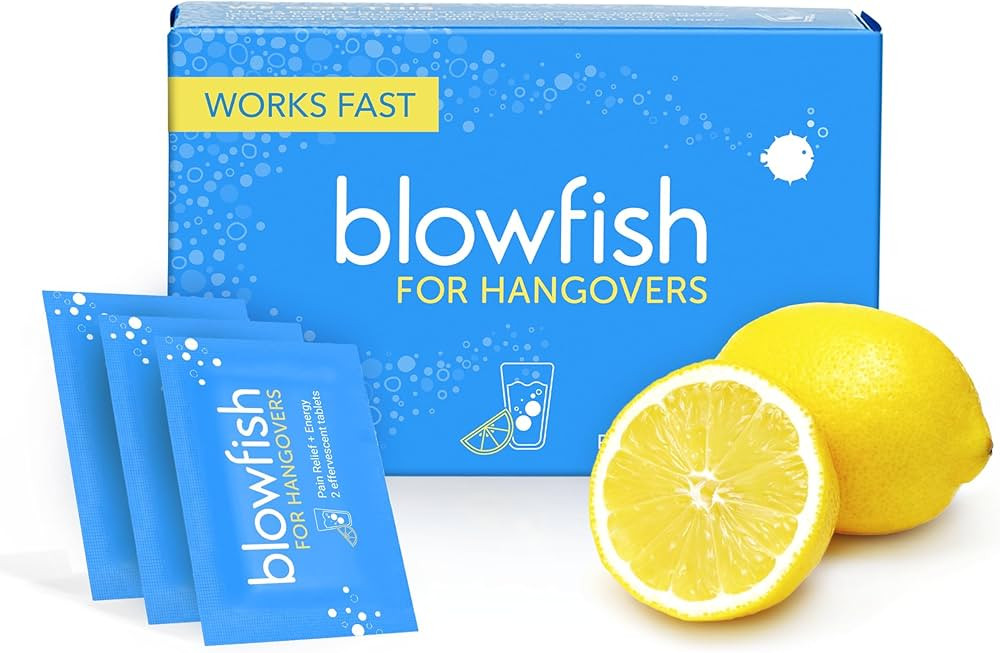 Blowfish for Hangovers - Fast Hangover Relief in 15 Minutes | FDA-Recognized Formulation | Headac... | Amazon (US)