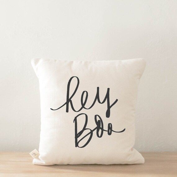 Throw Pillow - Hey Boo, calligraphy, home decor, wedding gift, engagement present, housewarming gift | Etsy (US)