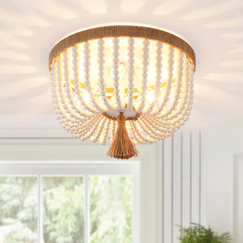 Diomede Solid Wood Flush Mount | Wayfair Professional