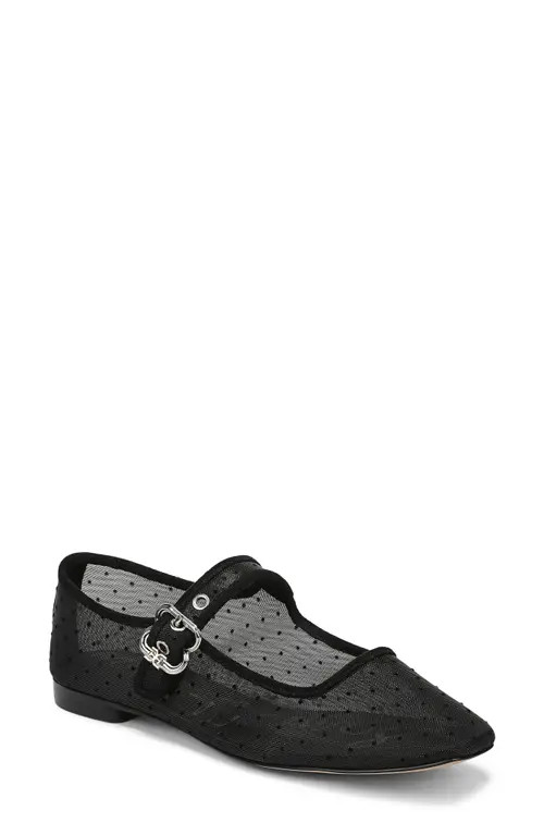 Sam Edelman Michaela Mesh Mary Jane Flat in Black at Nordstrom, Size 6.5 | Nordstrom