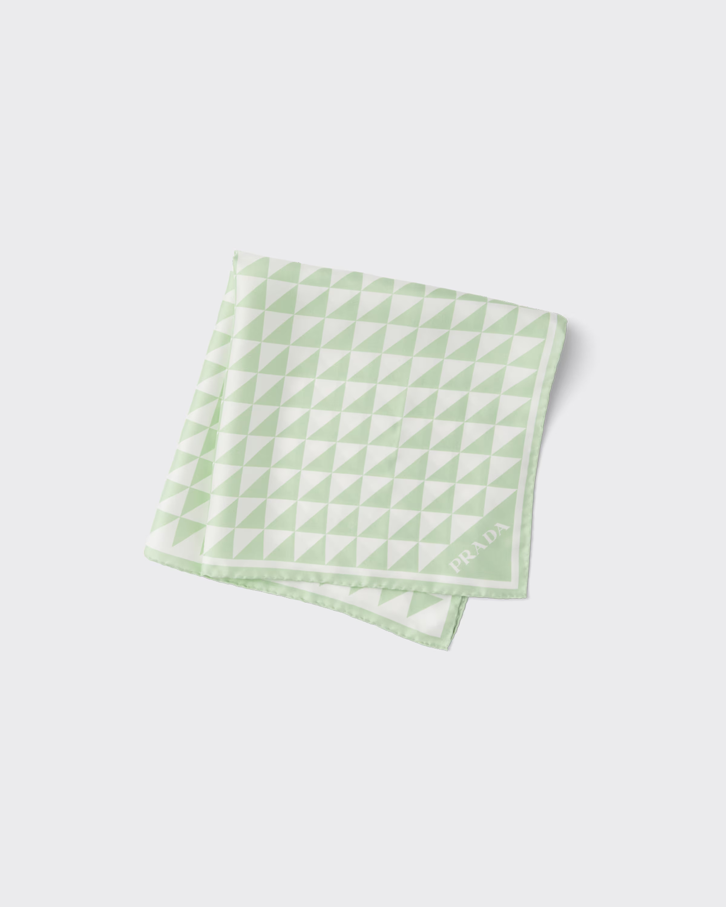 Printed silk twill scarf 55x55 | Prada US