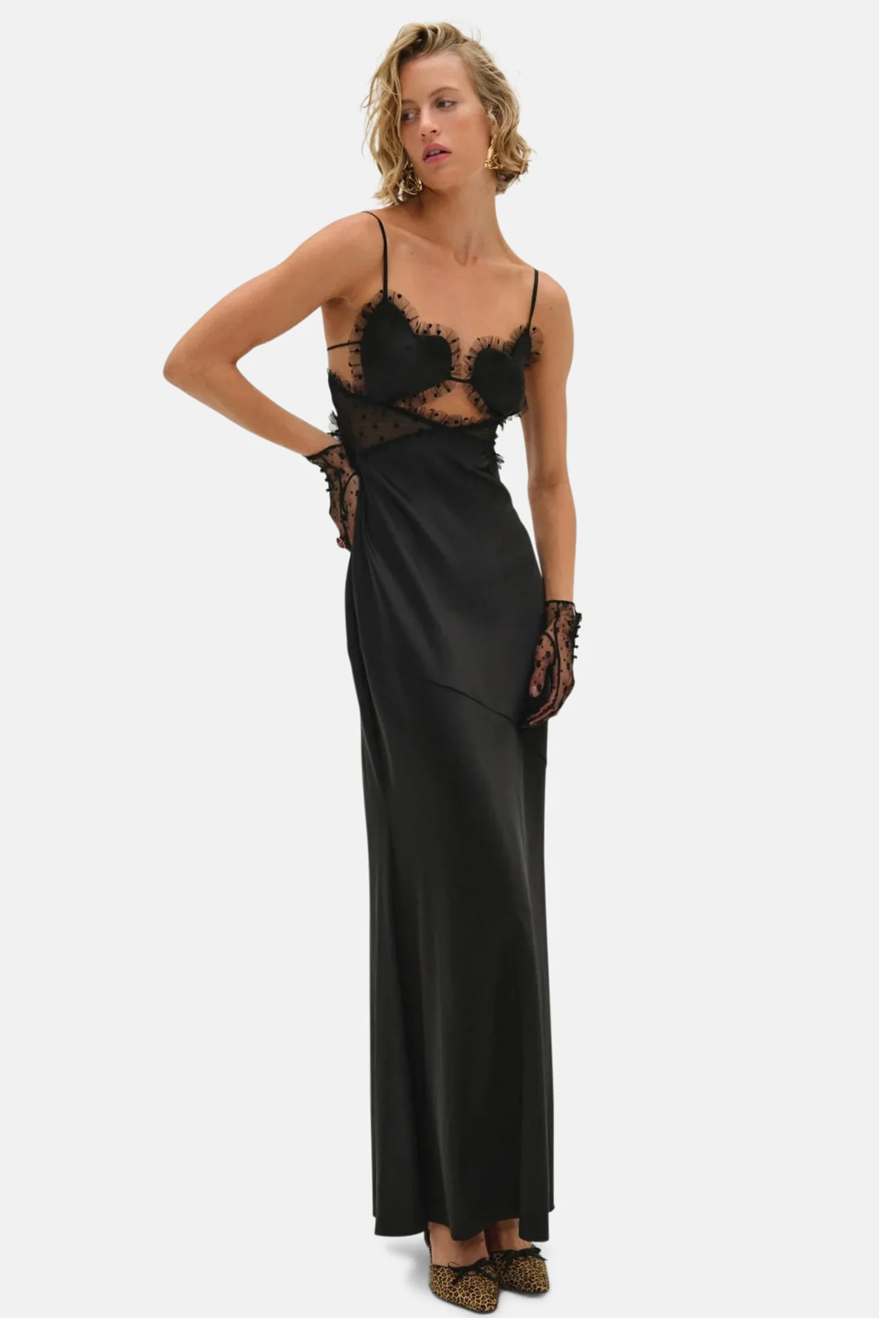Val Maxi Dress Black | Blue & Cream
