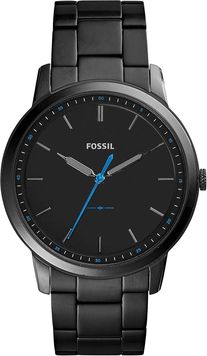 Fossil Minimalist Men's Watch with Leather or Stainless Steel Band, Chronograph or Analog Watch D... | Amazon (US)
