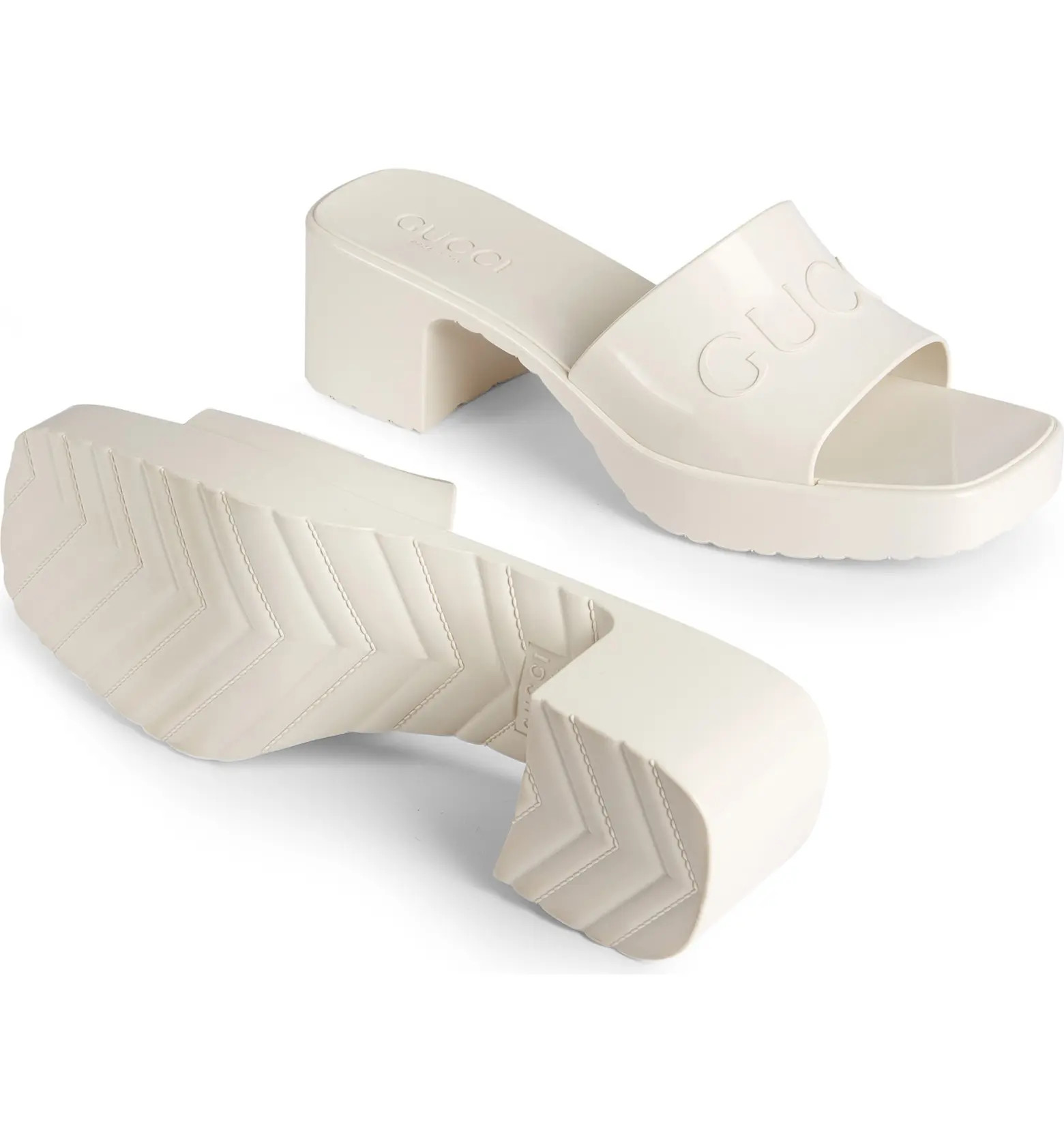 Rubber Logo Platform Slide Sandal | Nordstrom