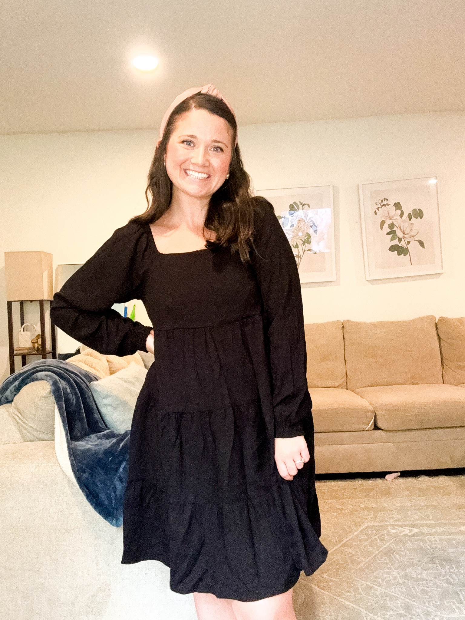 Black dress. Fall dress. Fall outfit. New arrivals from Walmart 