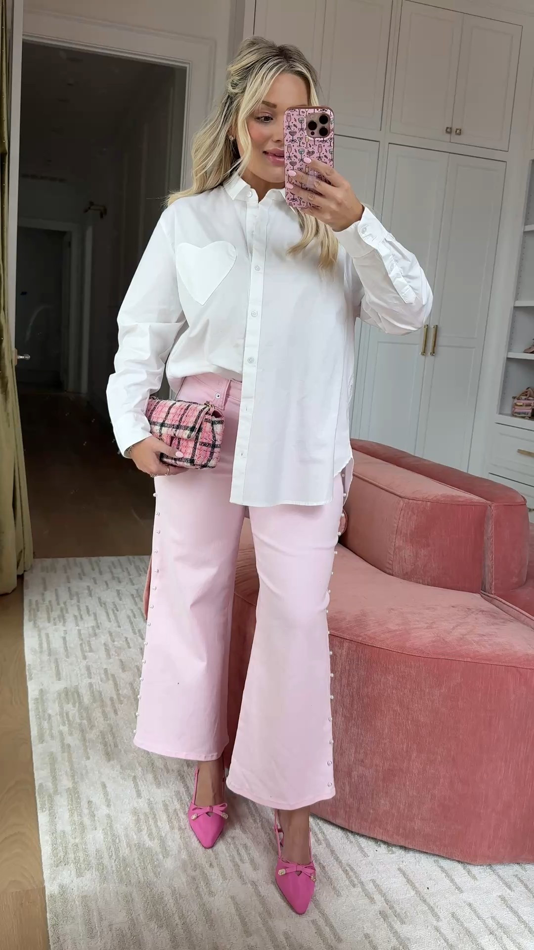 Size small top, size 4 jeans - shoes run TTS!

#LTKPetite #LTKValentine #LTKmomlife