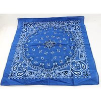 Vintage Bandana Royal Blue Paisley 21.5""Square, Unisex Neck Scarf, Neckerchief, Cotton Western Wear, Square Dance Attire | Etsy (US)