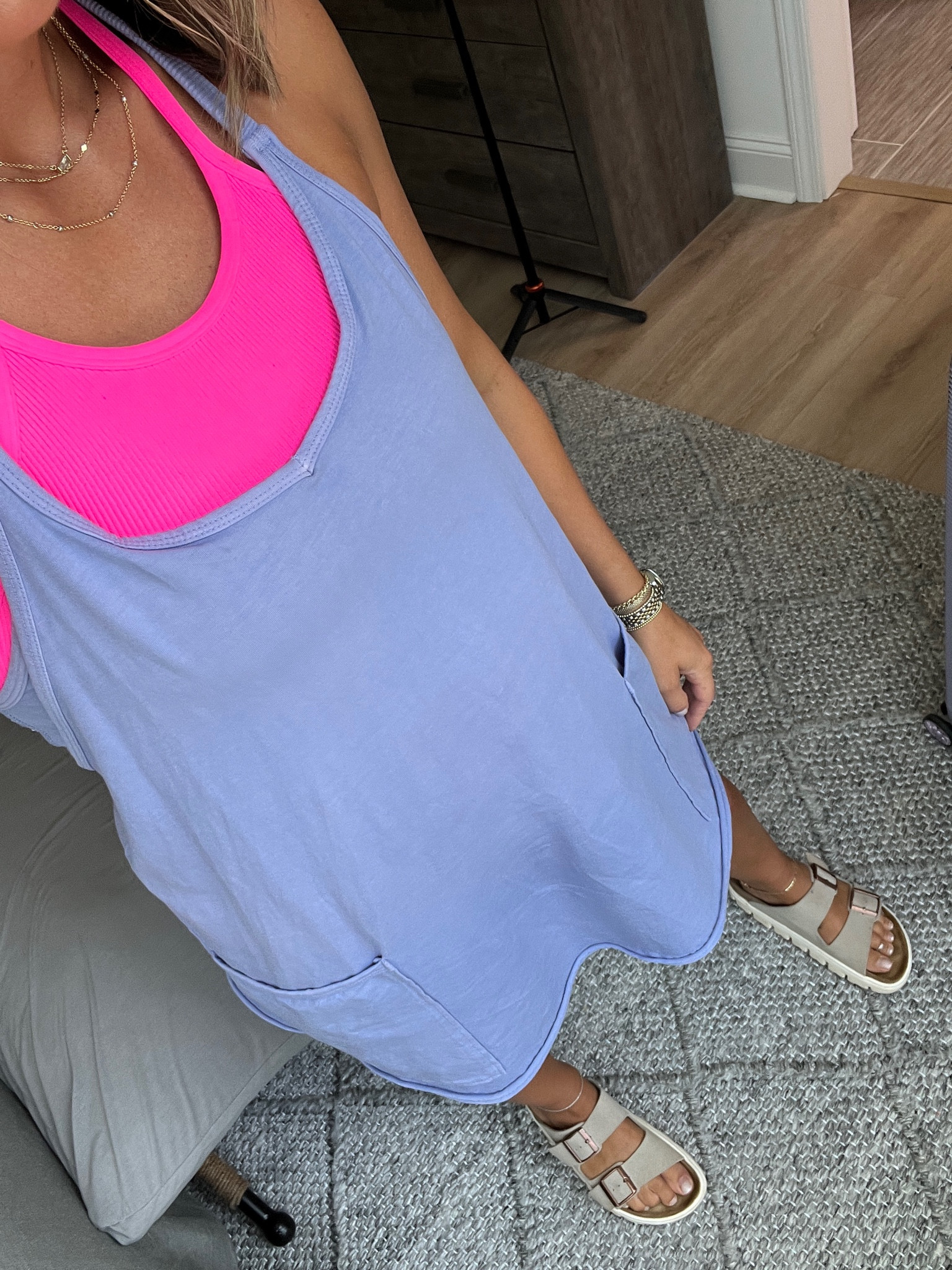 Todays outfit 

Free people movement
M/l in tank
Small in dress 

#LTKSeasonal #LTKstyletip #LTKshoecrush