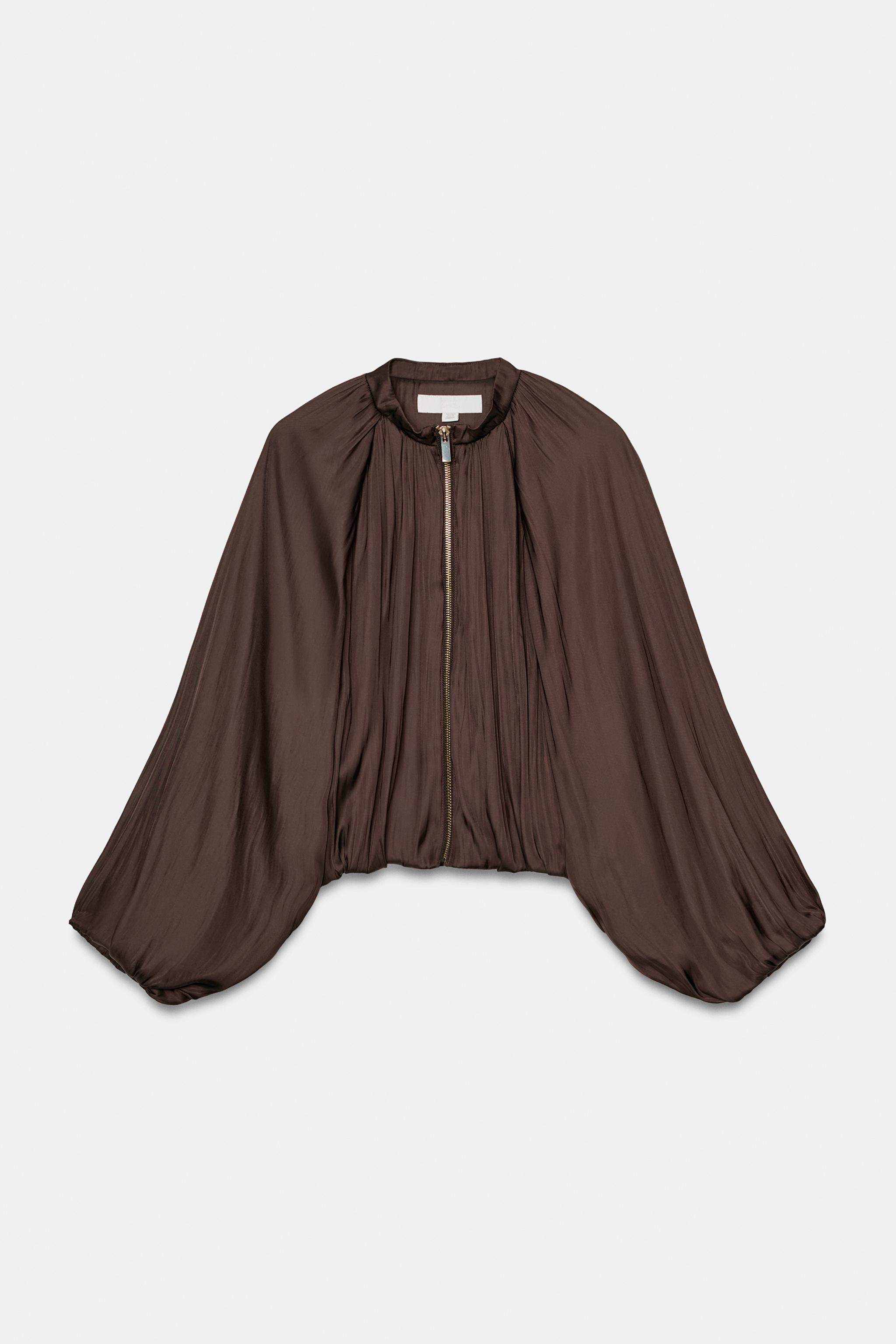 SATIN-BOMBERJACKE MIT BALLON-ÄRMELN | Zara DE