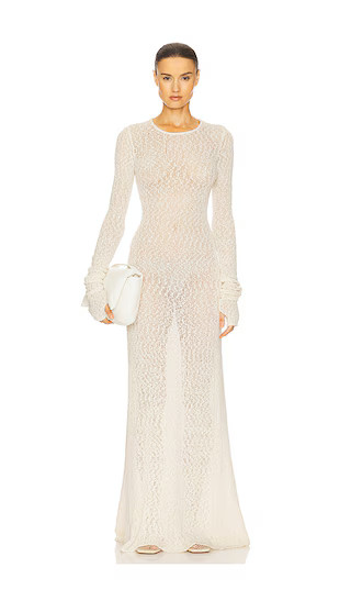Tatum Maxi Knit Dress in Ivory | Revolve Clothing (Global)