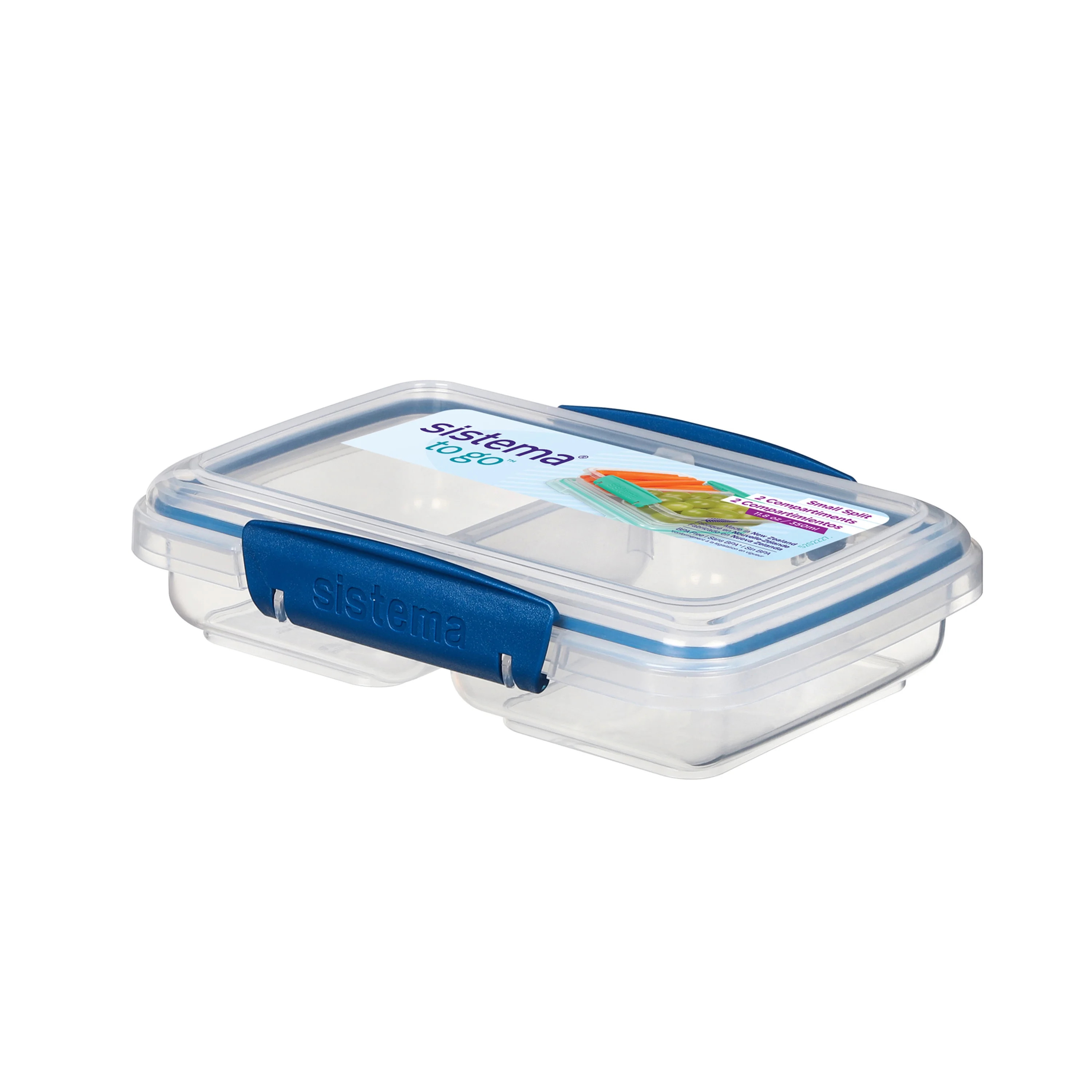 Sistema 1.4 Cup Small Split To Go Food Storage Container, Blue - Walmart.com | Walmart (US)