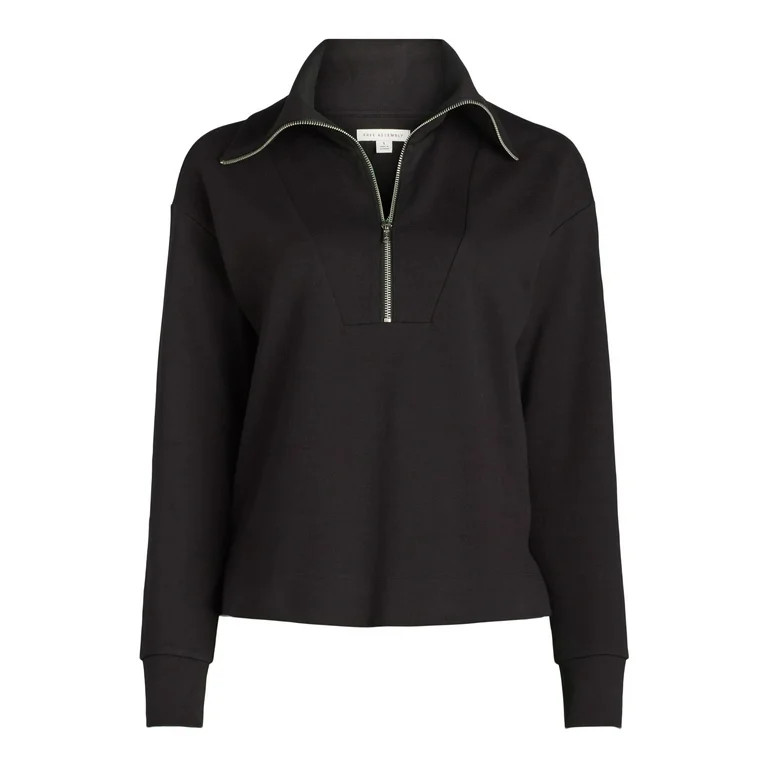 Free Assembly Women's Half Zip Pullover Sweatshirt, Sizes XS-XXL | Walmart (US)