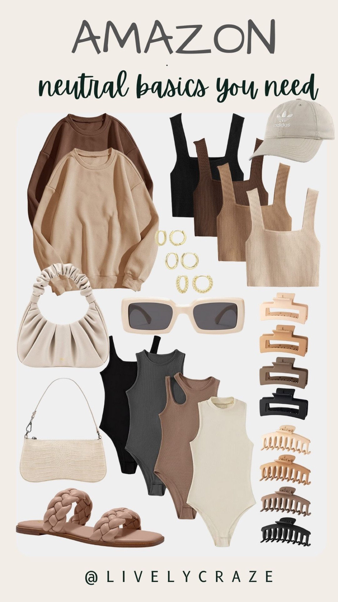 Amazon neutrals that every closet needs the best neutral bodysuits and sweatshirts #ltkamazon 

#LTKunder50 #LTKFind