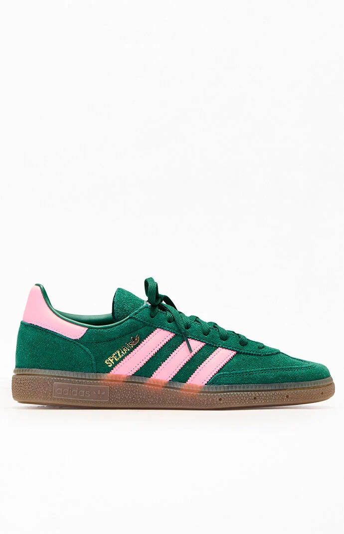 Adidas Women's Green & Pink Handball Spezial Sneakers in Green/Pink - Size 8.5 | PacSun
