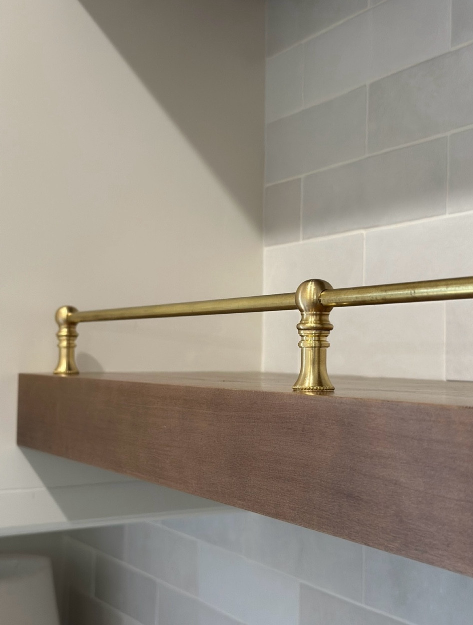 Brass gallery rail details from Etsy and rejuvenation for shelves and vintage and classy detail

#LTKHoliday #LTKFindsUnder50 #LTKHome