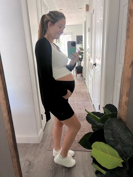 25 week bump date! Some bump friendly everyday staples I have been living in. Baby number 4! 
Maternity biker shorts, maternity summer finds, spring maternity, bump friendly outfits for summer, comfy shoes for mom, white mom sneakers, white sneakers, women’s shoes 

#LTKfindsunder100 #LTKbaby #LTKbump