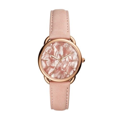 Fossil Tailor Three-Hand Blush Leather Watch  Jewelry - ES4419 | Fossil (US)