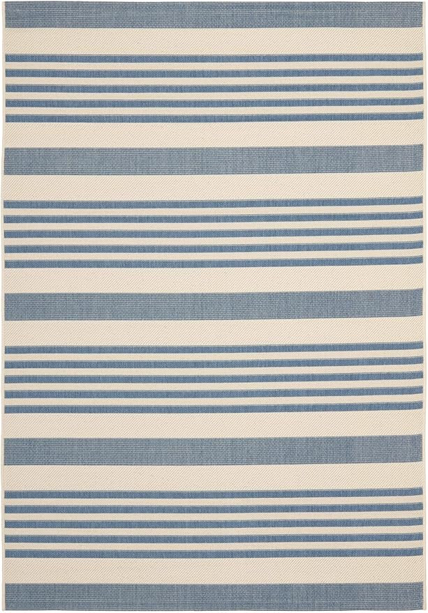 SAFAVIEH Courtyard Collection Area Rug - 5'3" x 7'7", Beige & Blue, Non-Shedding & Easy Care, Ind... | Amazon (US)