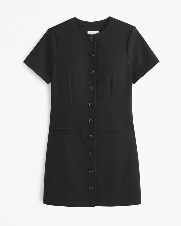 The A&F Mara Short-Sleeve Vest Mini Dress | Abercrombie & Fitch (US)