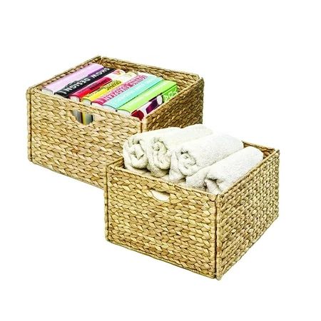 Woven Hyacinth Storage Cube Basket (2-Pack) - 13x13x8 | Walmart (US)