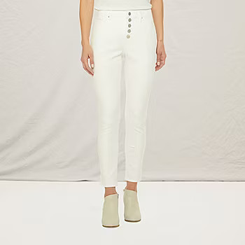 a.n.a Womens High Rise Button Fly Skinny Ankle Jean | JCPenney