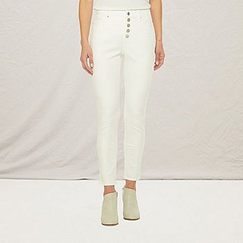 a.n.a Womens High Rise Button Fly Skinny Ankle Jean | JCPenney