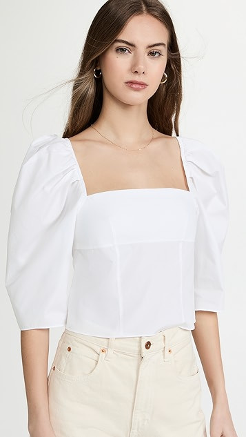 Draped Square Neck Top | Shopbop