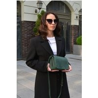 Green Leather Women Purse, Shoulder Bag, Slouchy Crossbody Cross Body Personalized Handbags Womens, Christmas Gift | Etsy (US)