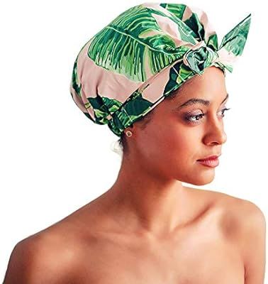 Kitsch Luxury Shower Cap for Women - Waterproof, Reusable Shower Caps (Palm Leaves) | Amazon (US)