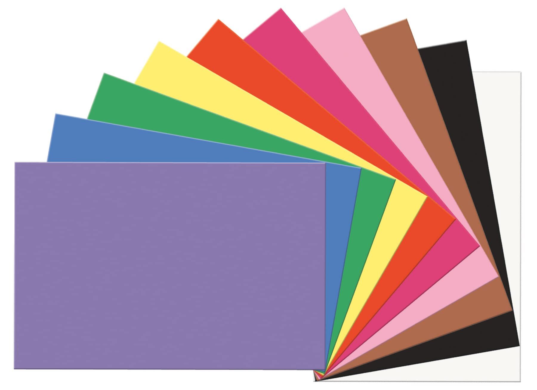 Prang (Formerly SunWorks) Construction Paper, 10 Assorted Colors, 12" x 18", 100 Sheets | Amazon (US)