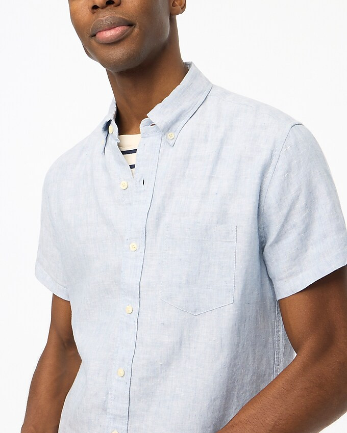 Short-sleeve linen-blend shirt | J.Crew Factory