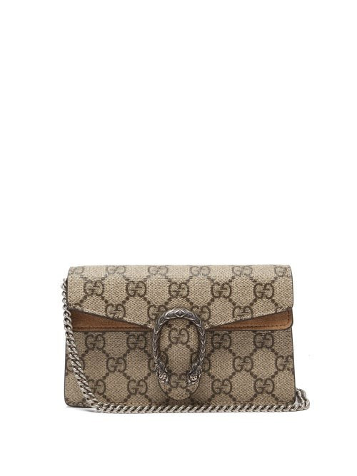 Gucci - Dionysus Super Mini Gg-canvas Cross-body Bag - Womens - Beige Multi | Matches (US)