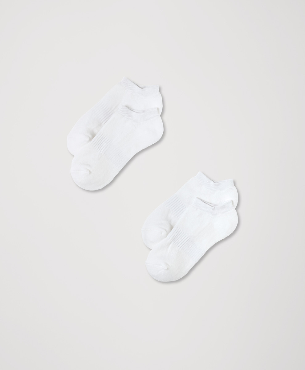 Women's White Shorty Socks 2-Pack 1S | Pact Apparel