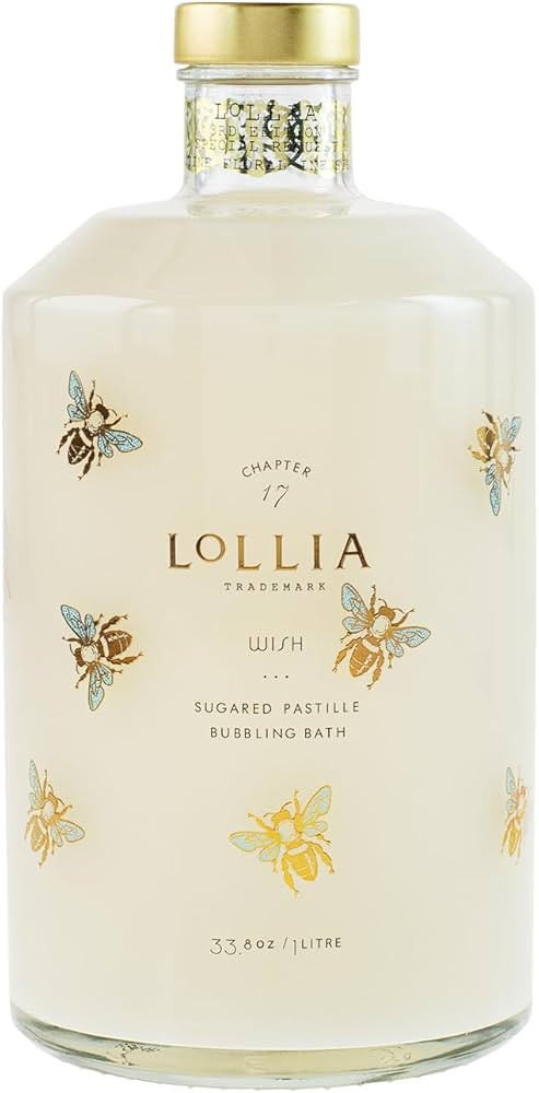 Lollia Wish Bubble Bath, 33.8 fl. oz. – Sugared Pastille Scent – Gentle & Moisturizing Bubble... | Amazon (US)