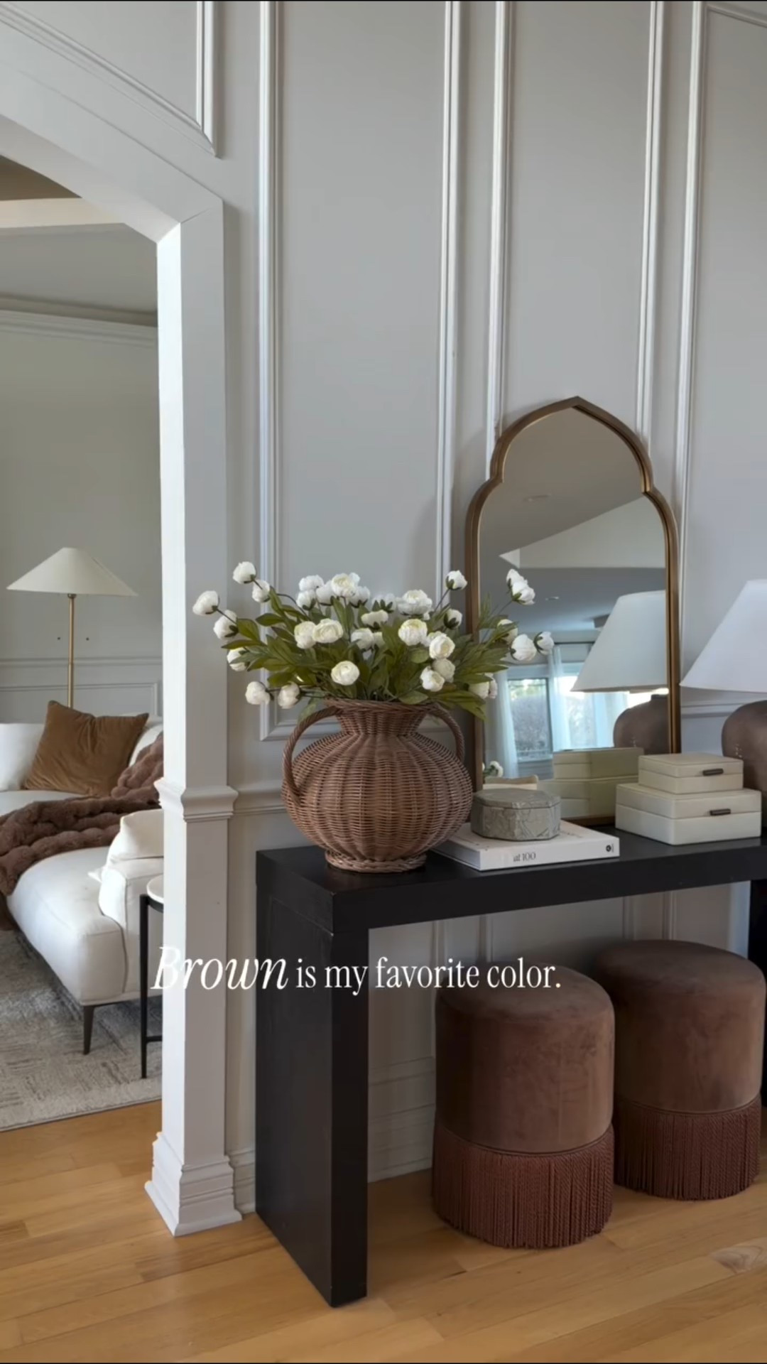 Brown is my favorite color lately, and I love the earthy, neutral tones with texture in our modern transitional home. 

Follow + comment HOME for links to everything!