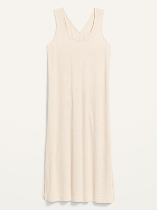 Sleeveless Cross-Back Rib-Knit Midi Shift Dress for Women | Old Navy (US)