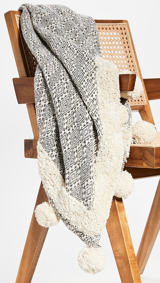 Karma Living Eccentric Pom Pom Throw Blanket | Shopbop