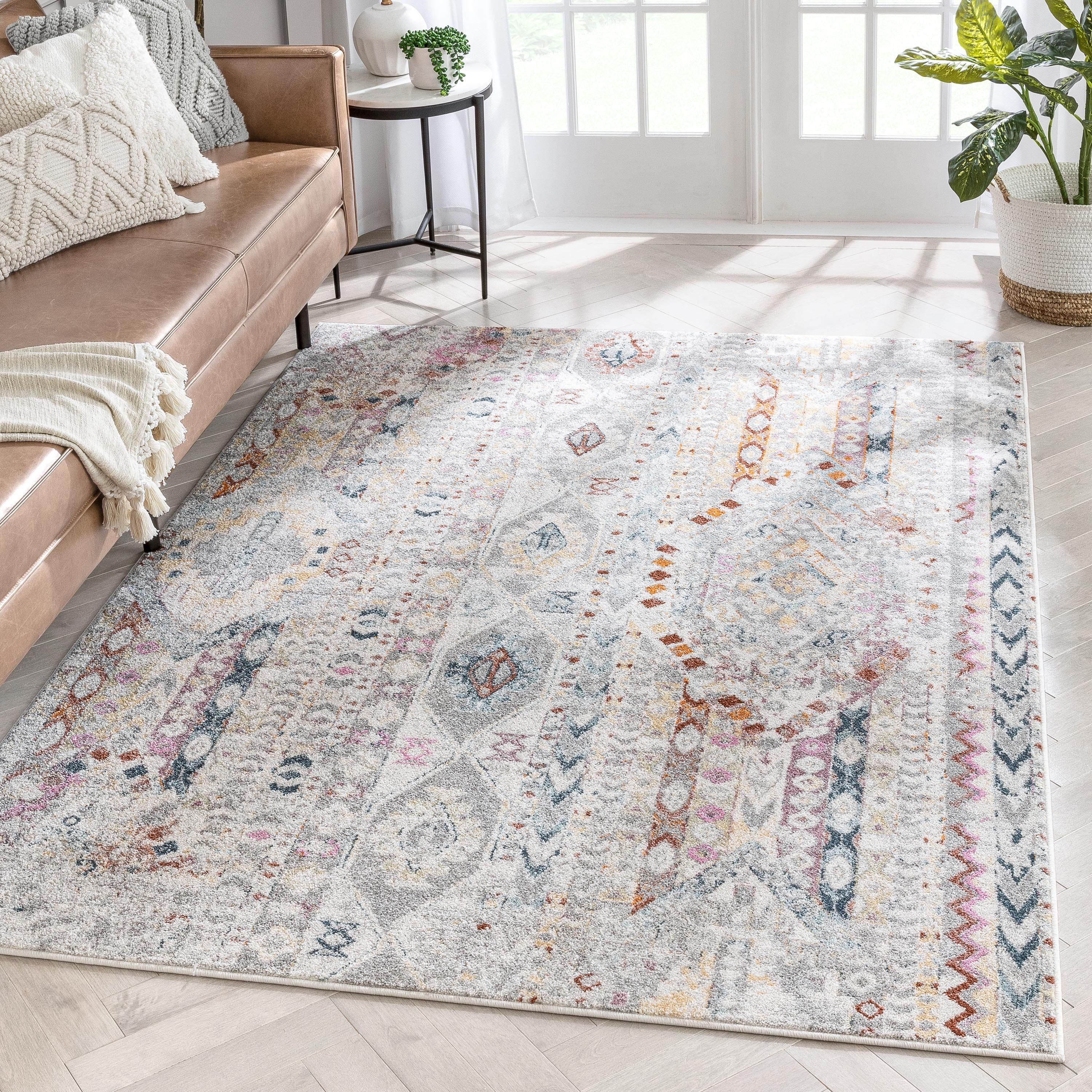 Well Woven Rodeo Otero Vintage Boho Aztec Ivory 3'11" x 5'3" Accent Area Rug | Walmart (US)