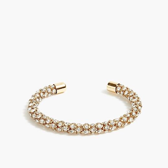 Pavé crystal cuff bracelet | J.Crew Factory