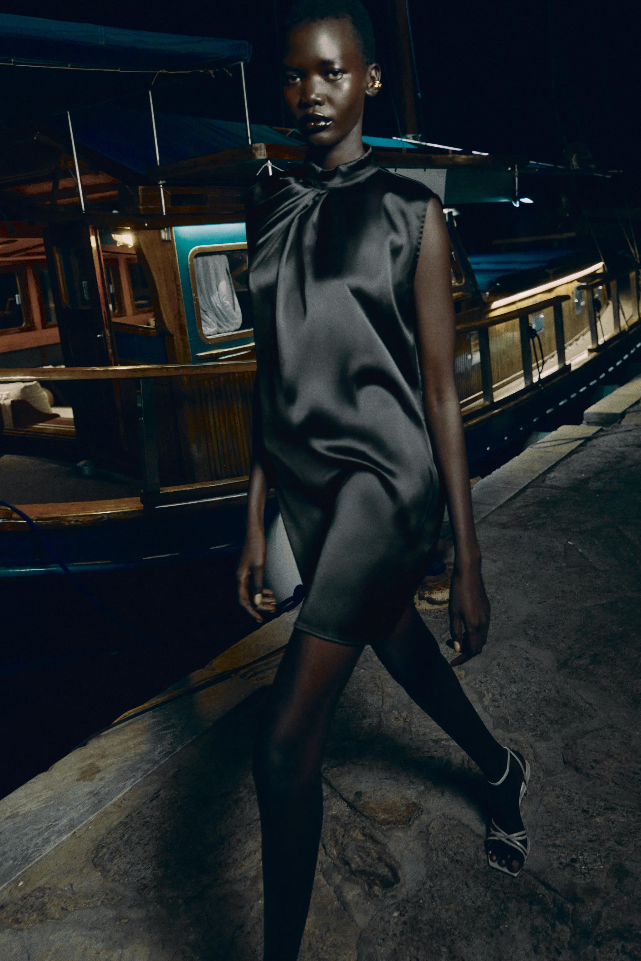 SATIN EFFECT SHORT DRESS | Zara US